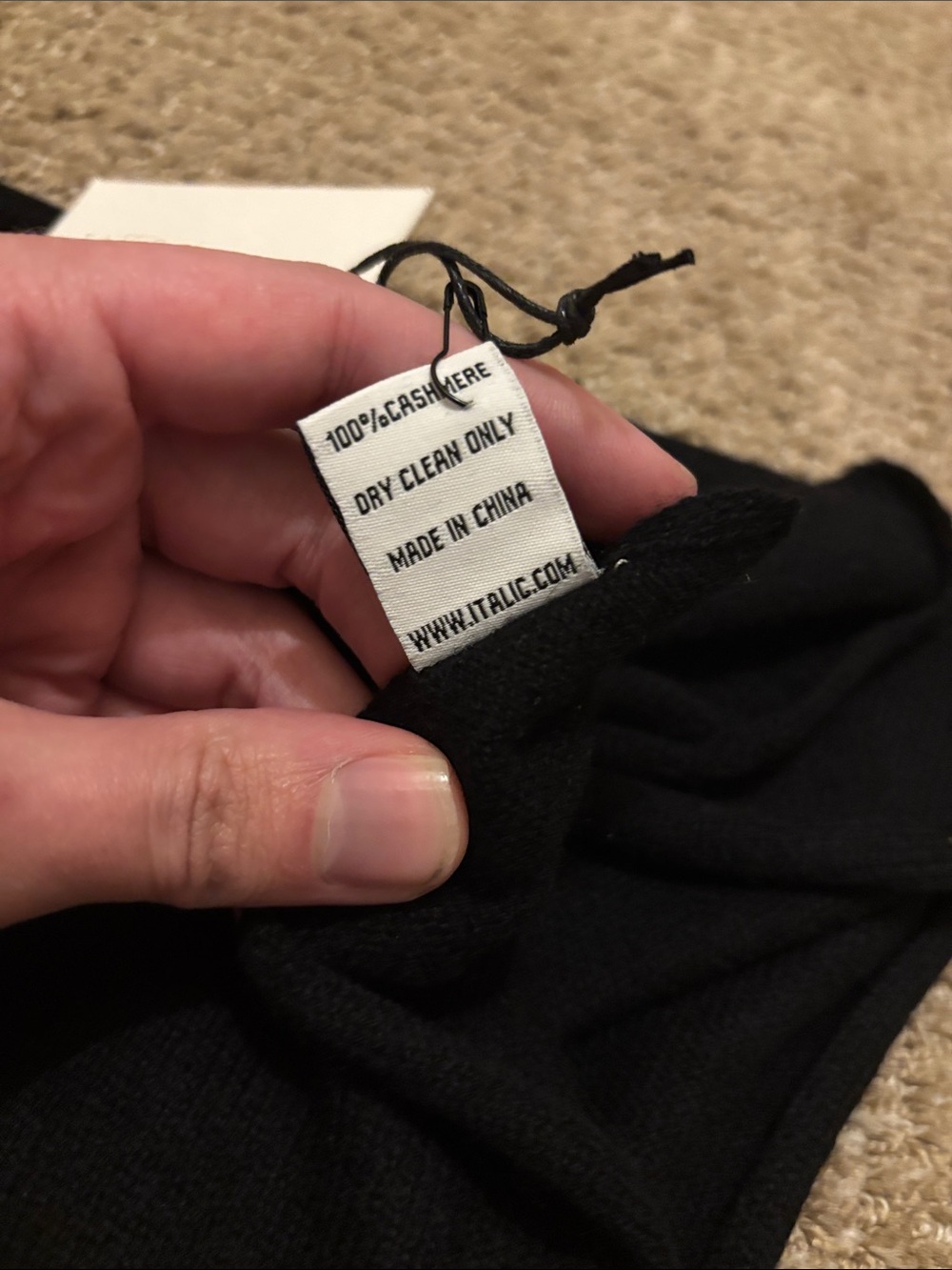 Italic 100% Cashmere Black Oversized Wrap Shawl Blanket Scarf NWT - Picture 3 of 4